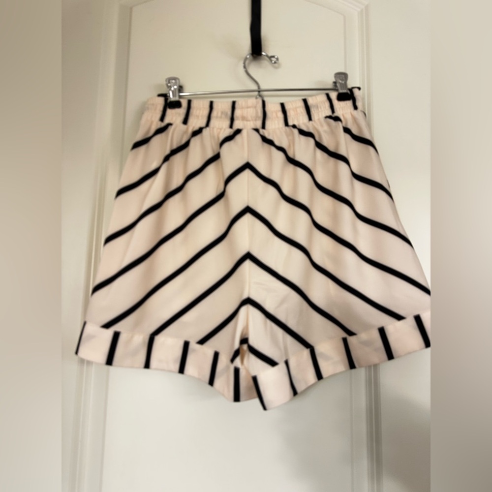Striped Black/Cream Shorts & Button Up Set - Picture 5 of 16